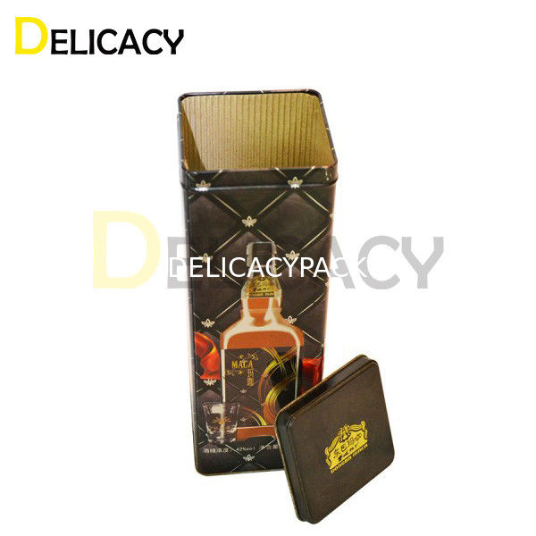 Macchina di cucitura per la chiusura della scatola di latta per l' imballaggio del whisky Scatola di latta per vino rettangolare Scatola di latta di orzo Bree Scatola di latta